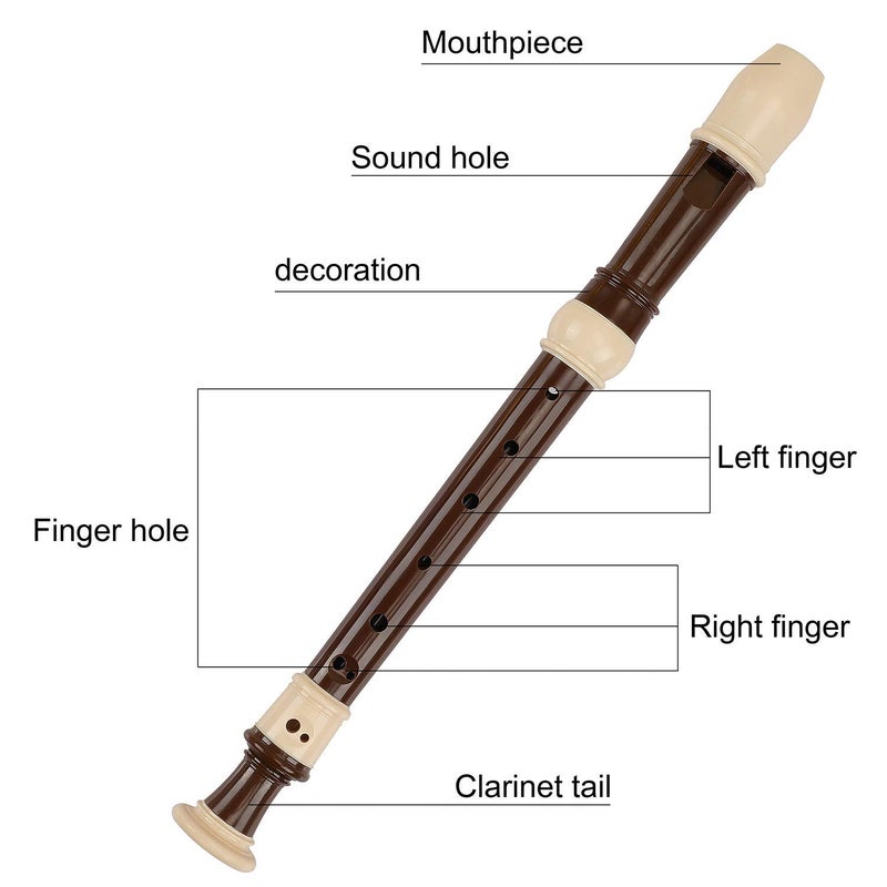 EastyGold Recorder 8 Hole Descant Flauta Soprano Recorder Professional Treble Flute Baroque Style C Key for Kids Children With Fingering Chart Instructions - Image 4